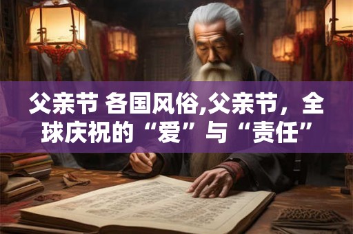 父亲节 各国风俗,父亲节,全球庆祝的“爱”与“责任” 父亲节 各国风俗,父亲节,全球庆祝的“爱”与“责任”