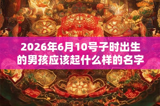 2026年6月10号子时出生的男孩应该起什么样的名字