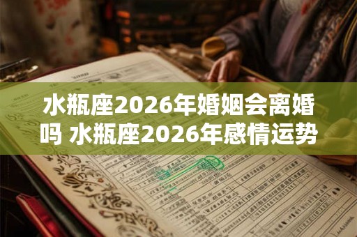 水瓶座2026年婚姻会离婚吗 水瓶座2026年感情运势