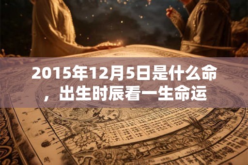 2015年12月5日是什么命，出生时辰看一生命运