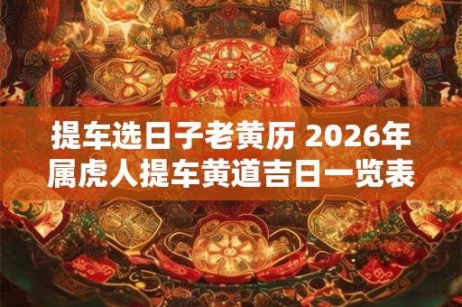 提车选日子老黄历 2026年属虎人提车黄道吉日一览表