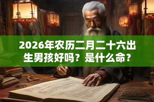 2026年农历二月二十六出生男孩好吗？是什么命？