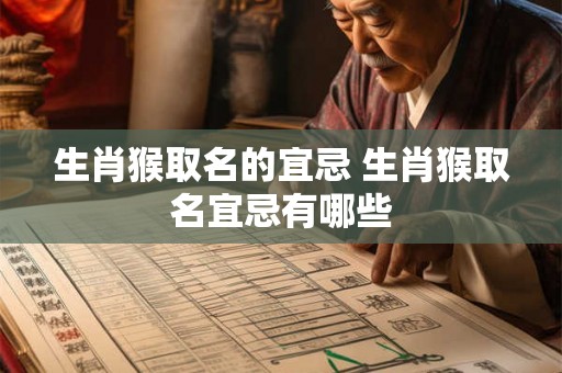 生肖猴取名的宜忌 生肖猴取名宜忌有哪些