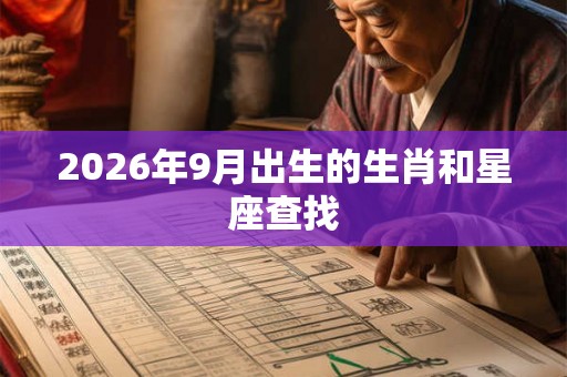 2026年9月出生的生肖和星座查找