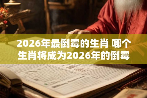 2026年最倒霉的生肖 哪个生肖将成为2026年的倒霉蛋