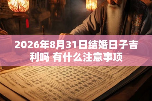 2026年8月31日结婚日子吉利吗 有什么注意事项
