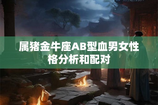 属猪金牛座AB型血男女性格分析和配对