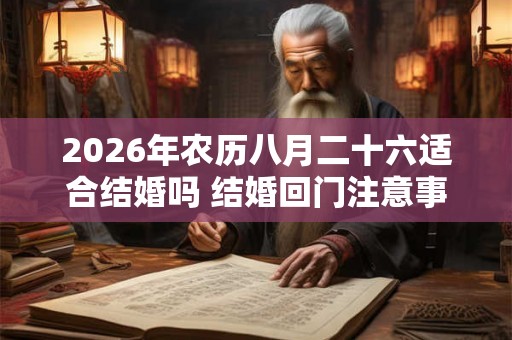 2026年农历八月二十六适合结婚吗 结婚回门注意事项 2026年农历八月二十六适合结婚吗 结婚回门注意事项