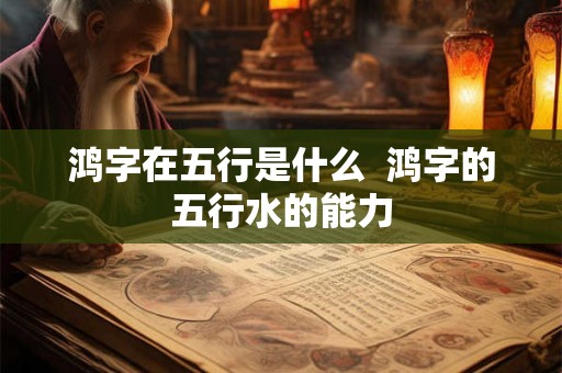 鸿字在五行是什么 鸿字的五行水的能力 鸿字在五行是什么 鸿字的五行水的能力
