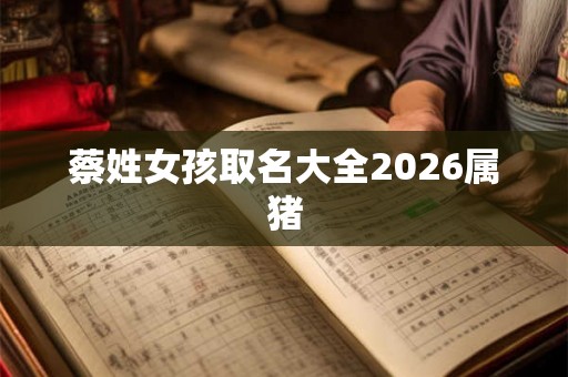 蔡姓女孩取名大全2026属猪