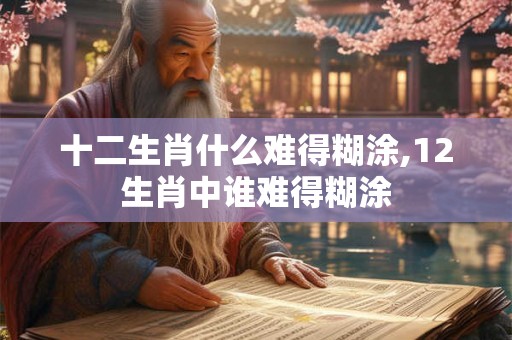 十二生肖什么难得糊涂,12生肖中谁难得糊涂 十二生肖什么难得糊涂,12生肖中谁难得糊涂