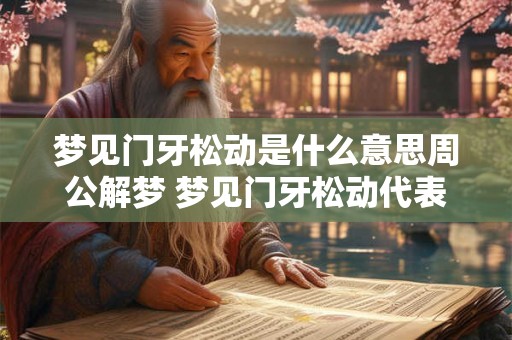 梦见门牙松动是什么意思周公解梦 梦见门牙松动代表什么