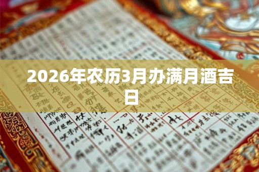 2026年农历3月办满月酒吉日