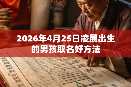 2026年4月25日凌晨出生的男孩取名好方法