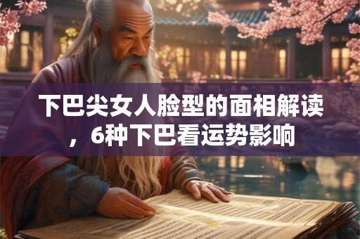 下巴尖女人脸型的面相解读，6种下巴看运势影响