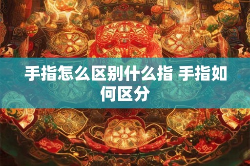 手指怎么区别什么指 手指如何区分