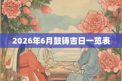 2026年6月鼓铸吉日一览表