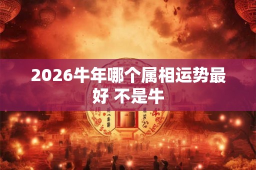 2026牛年哪个属相运势最好 不是牛