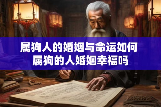 属狗人的婚姻与命运如何 属狗的人婚姻幸福吗