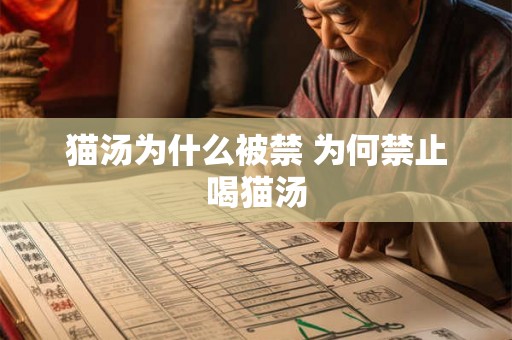 猫汤为什么被禁 为何禁止喝猫汤