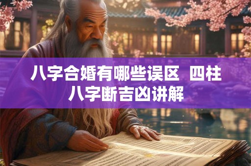 八字合婚有哪些误区  四柱八字断吉凶讲解