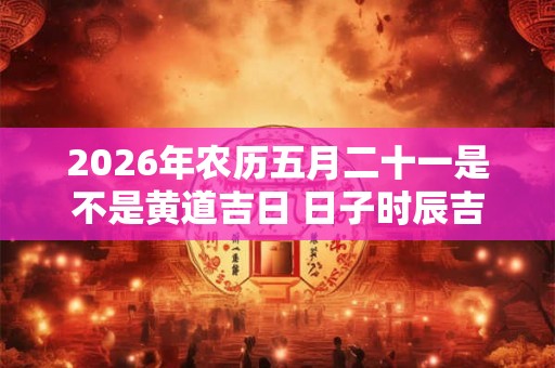 2026年农历五月二十一是不是黄道吉日 日子时辰吉凶