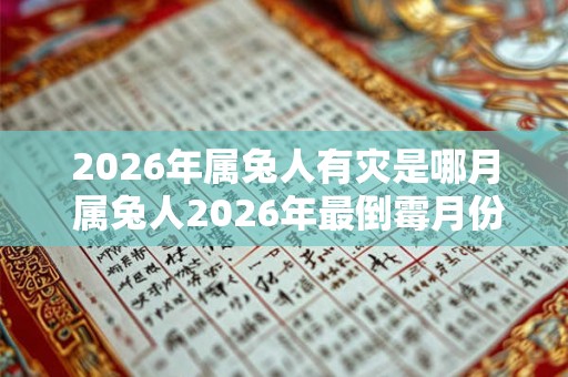 2026年属兔人有灾是哪月 属兔人2026年最倒霉月份