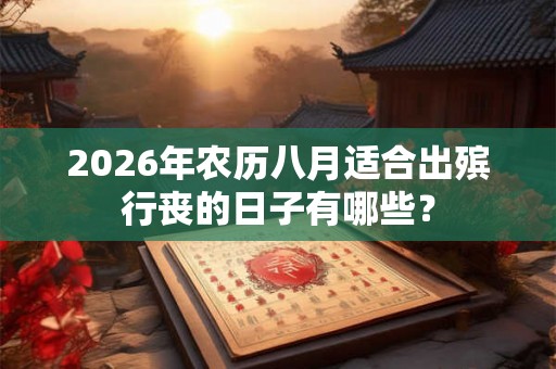 2026年农历八月适合出殡行丧的日子有哪些？