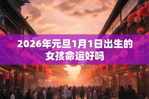 2026年元旦1月1日出生的女孩命运好吗 2026年元旦1月1日出生的女孩命运好吗
