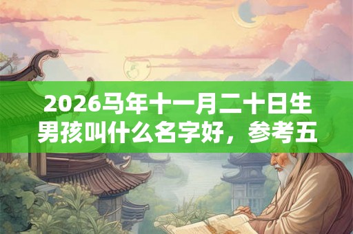 2026马年十一月二十日生男孩叫什么名字好，参考五行八字取名