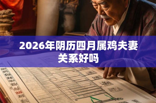 2026年阴历四月属鸡夫妻关系好吗