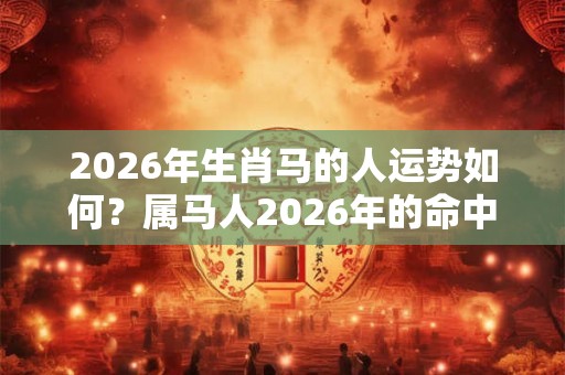 2026年生肖马的人运势如何？属马人2026年的命中吉星