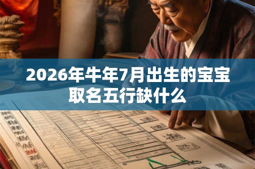 2026年牛年7月出生的宝宝取名五行缺什么
