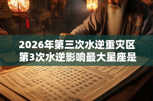2026年第三次水逆重灾区 第3次水逆影响最大星座是谁