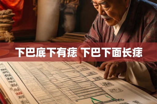下巴底下有痣 下巴下面长痣