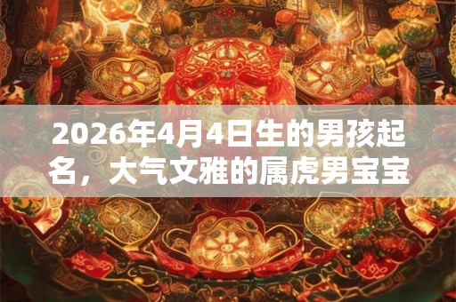 2026年4月4日生的男孩起名，大气文雅的属虎男宝宝名字