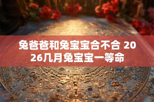 兔爸爸和兔宝宝合不合 2026几月兔宝宝一等命