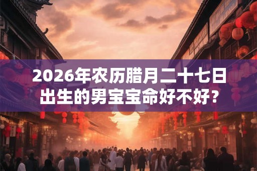2026年农历腊月二十七日出生的男宝宝命好不好？