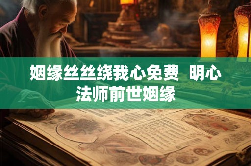 姻缘丝丝绕我心免费  明心法师前世姻缘