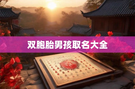 双胞胎男孩取名大全 双胞胎男孩取名大全
