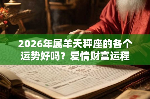 2026年属羊天秤座的各个运势好吗？爱情财富运程