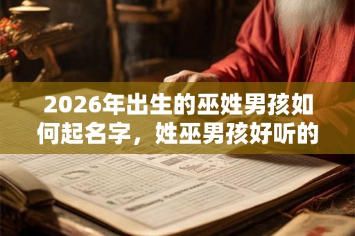 2026年出生的巫姓男孩如何起名字，姓巫男孩好听的名字