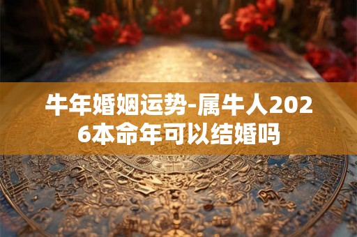 牛年婚姻运势-属牛人2026本命年可以结婚吗