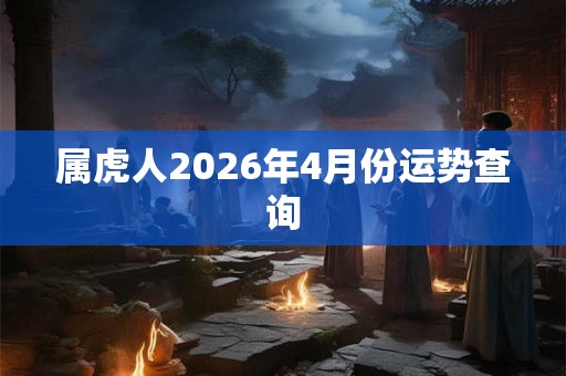 属虎人2026年4月份运势查询 属虎人2026年4月份运势查询