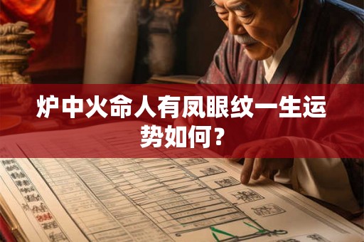 炉中火命人有凤眼纹一生运势如何？