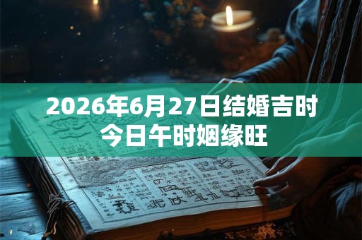 2026年6月27日结婚吉时 今日午时姻缘旺