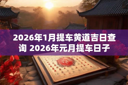 2026年1月提车黄道吉日查询 2026年元月提车日子 2026年1月提车黄道吉日查询 2026年元月提车日子