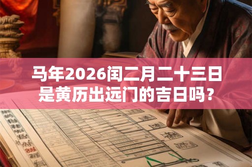 马年2026闰二月二十三日是黄历出远门的吉日吗? 马年2026闰二月二十三日是黄历出远门的吉日吗?
