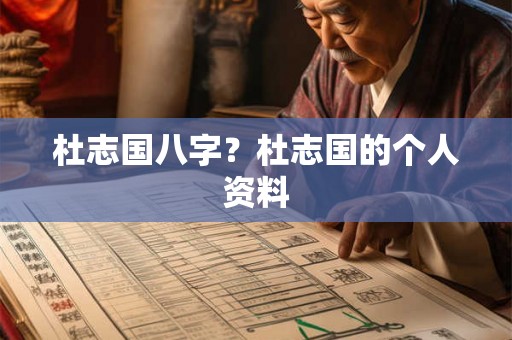 杜志国八字？杜志国的个人资料