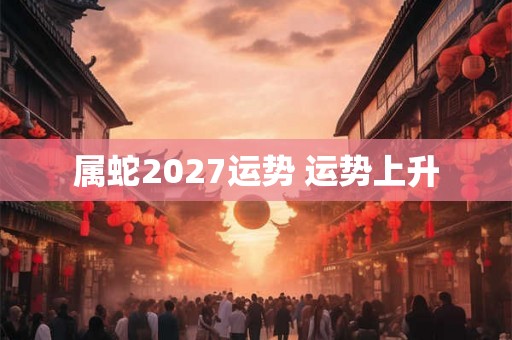 属蛇2027运势 运势上升
